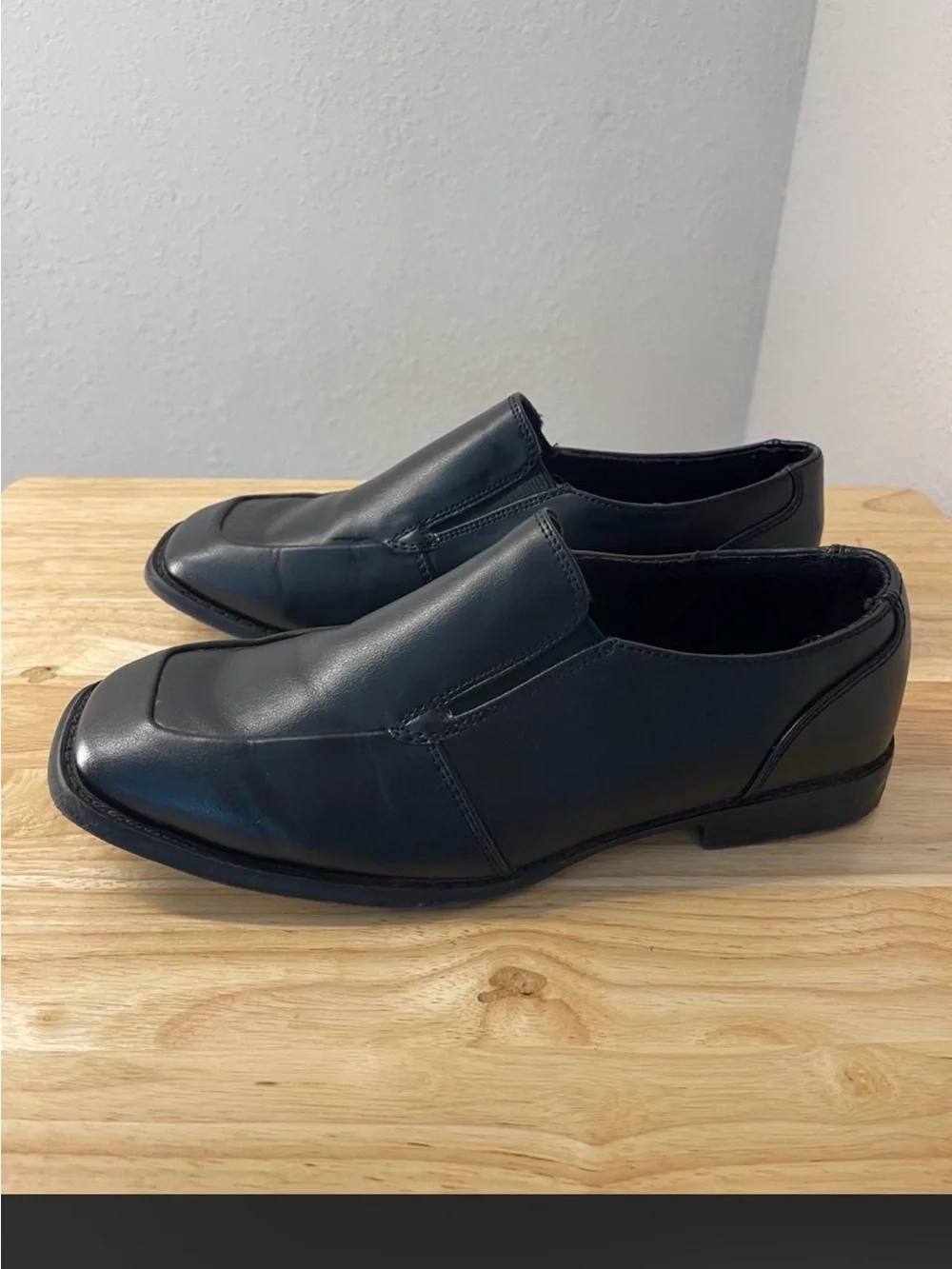 Sonoma Black Slip-On Kids Dress Shoes